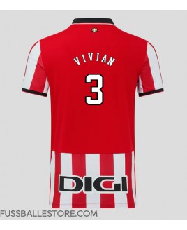 Günstige Athletic Bilbao Dani Vivian #3 Heimtrikot 2025-26 Kurzarm